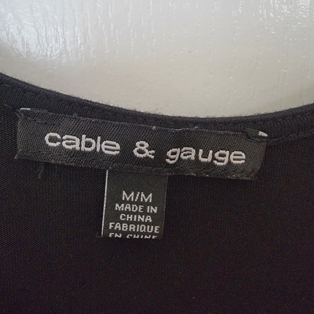 Cable & Gauge Black Ruffle Top - Picture 3 of 3